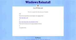 Desktop Screenshot of error999.windowsreinstall.com
