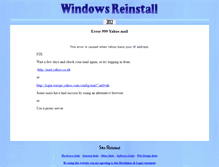 Tablet Screenshot of error999.windowsreinstall.com