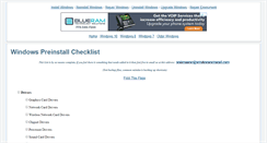Desktop Screenshot of installchecklist.windowsreinstall.com