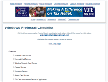 Tablet Screenshot of installchecklist.windowsreinstall.com