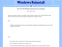 Tablet Screenshot of error734.windowsreinstall.com